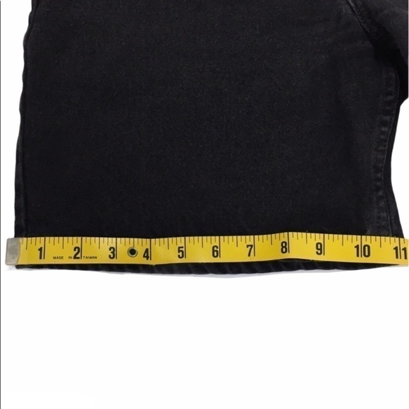 LEVI’S Jean Shorts Vintage 90s Ultra High Waist Black Wash Denim Size 8 Regular - Picture 12 of 13